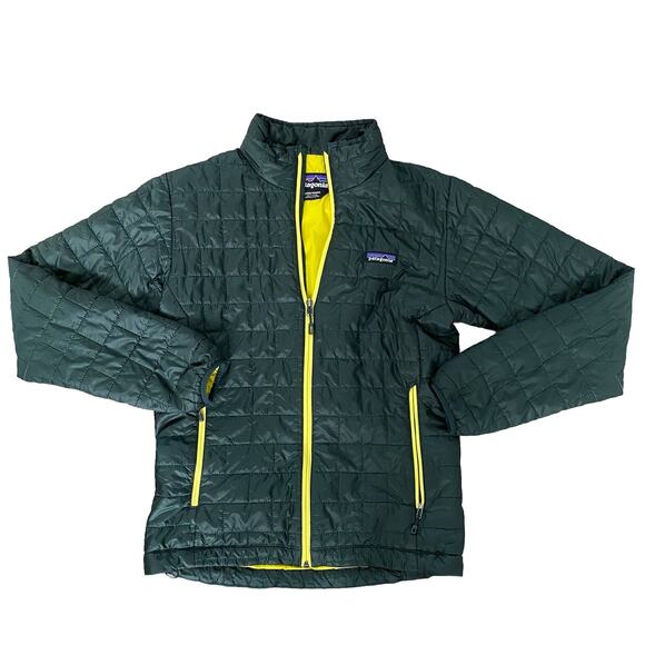 Patagonia Nano Puff Jacket Green Yellow Men’s Small RARE Primaloft insulated - Picture 1 of 12
